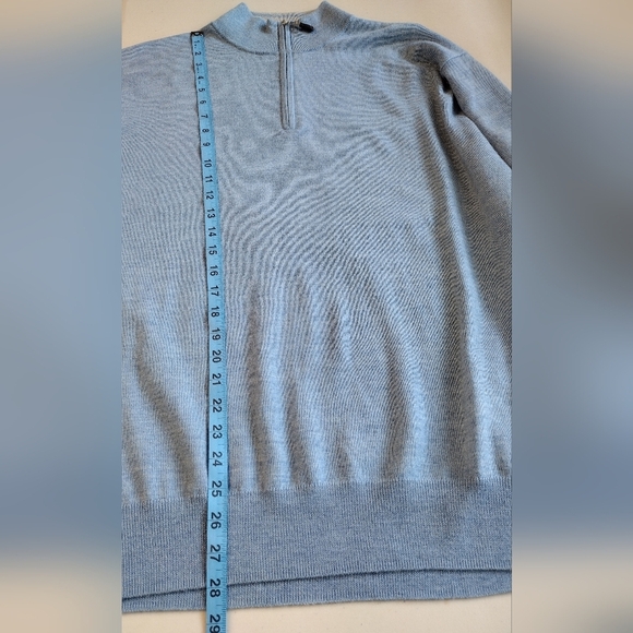 NWT Peter Millar Merino Wool Silk Quarter Zip Long Sleeve Pullover Sweater - Picture 10 of 14